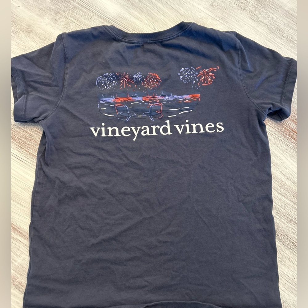 Kids Vineyard Vines Fourth of July Fireworks Short Sleeved T Shirt